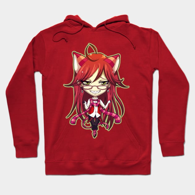 Grell in Wonderland Hoodie by DasGnomo